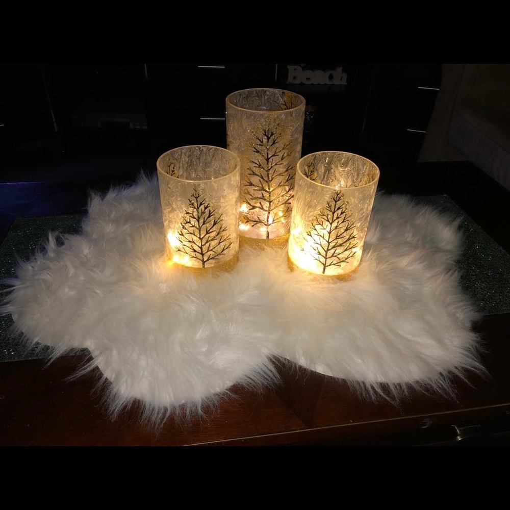 Set of 3 hand-painted hurricanes